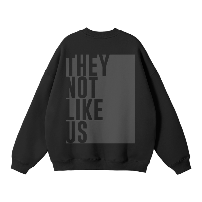 They Not Like Us - Black Oversize Fleece Pullover