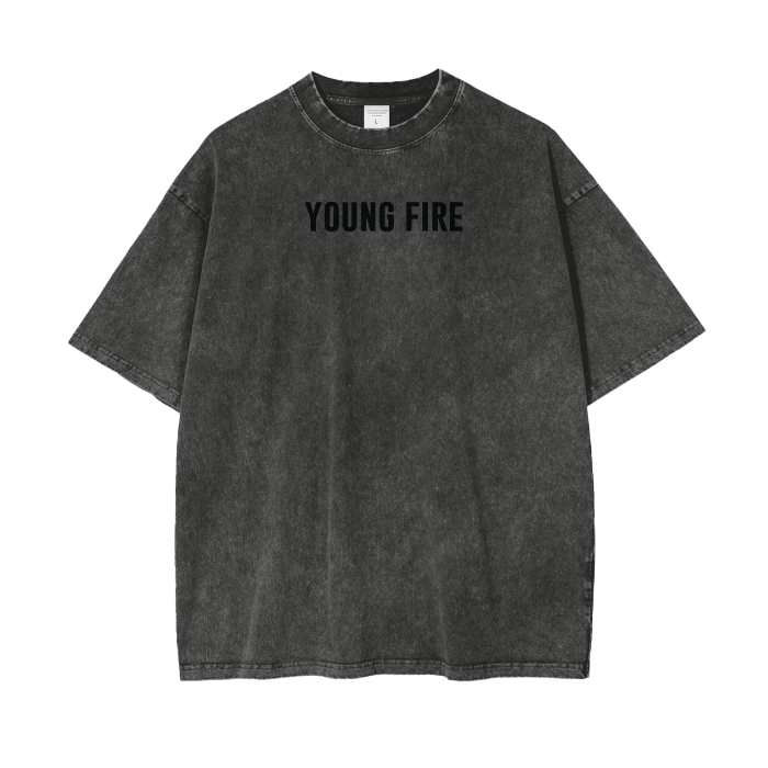 They Not Like Us - Grey Acid Wash Oversize T-Shirt